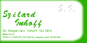 szilard inhoff business card